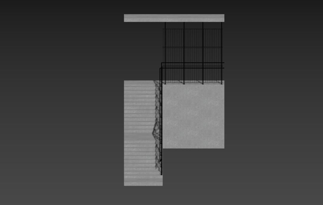 Stairs set of 3D model_35