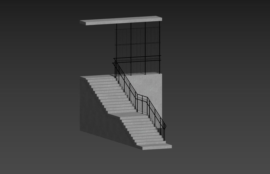 Stairs set of 3D model_33