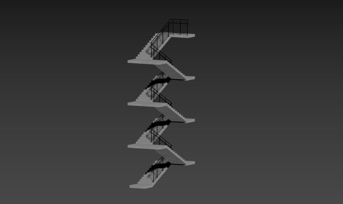 Stairs set of 3D model_20