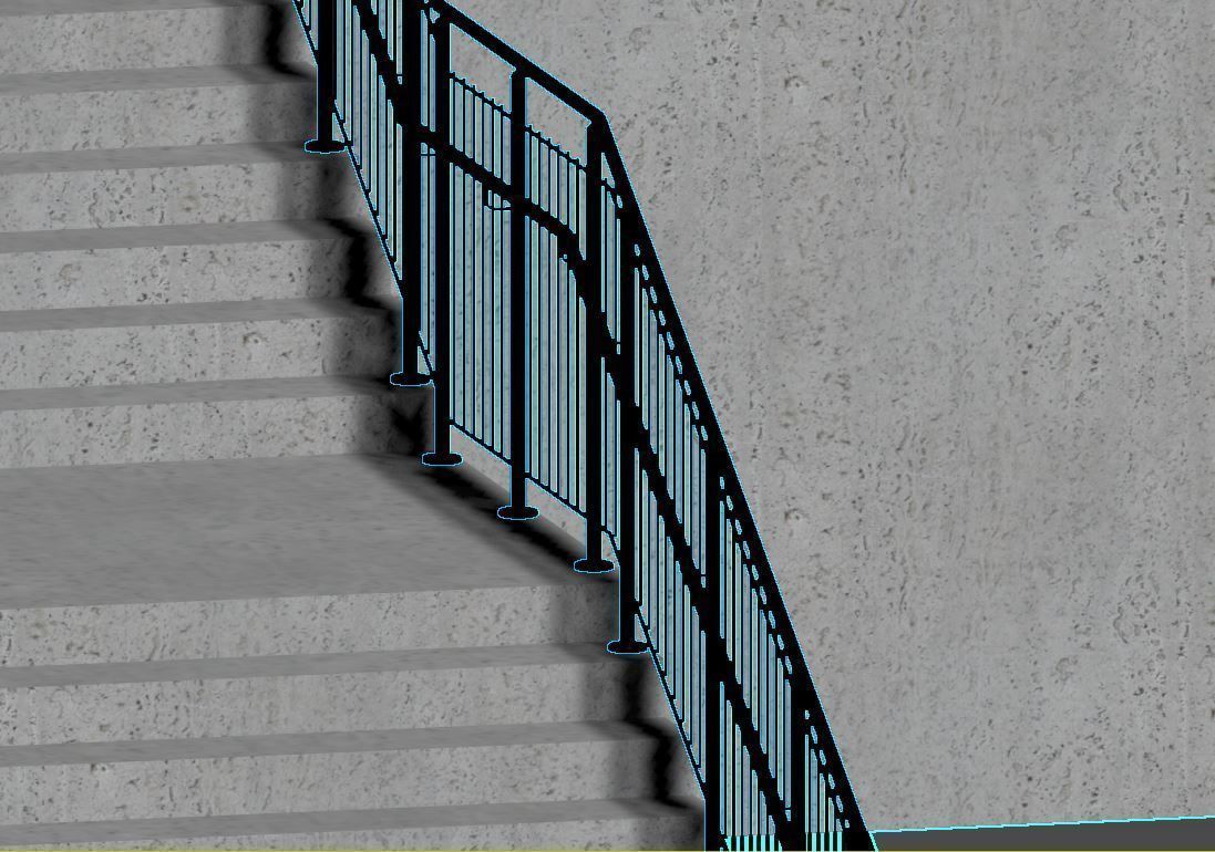 Stairs set of 3D model_13