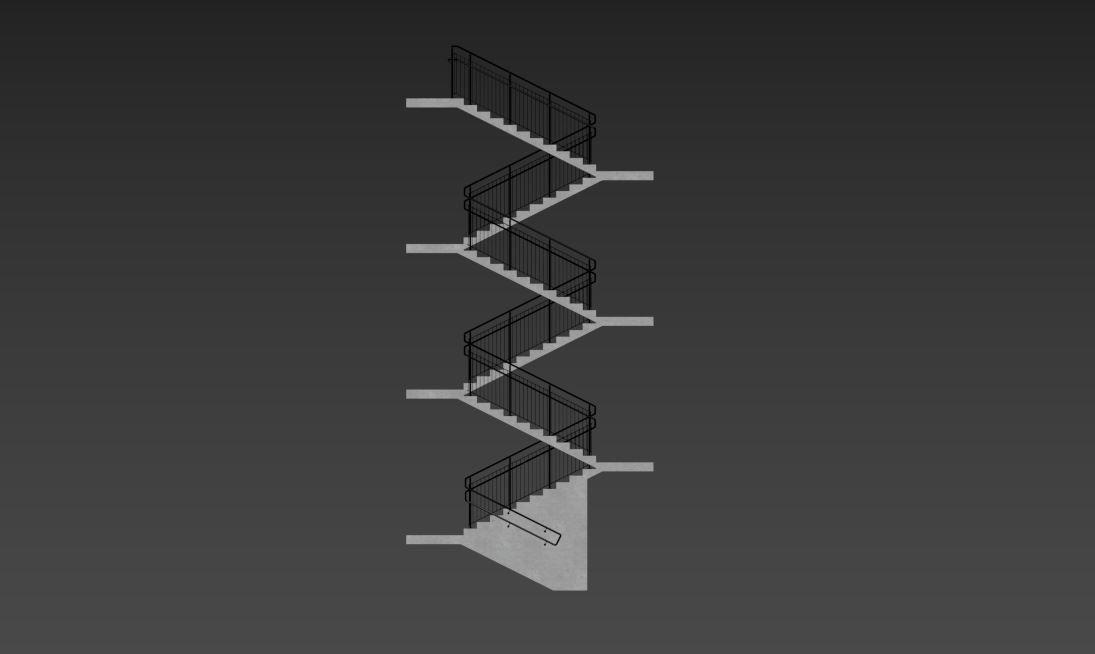 Stairs set of 3D model_23
