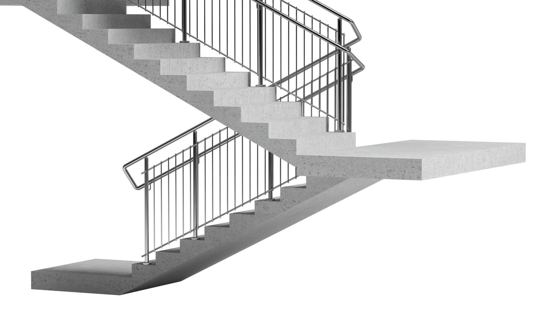 Stairs set of 3D model_4