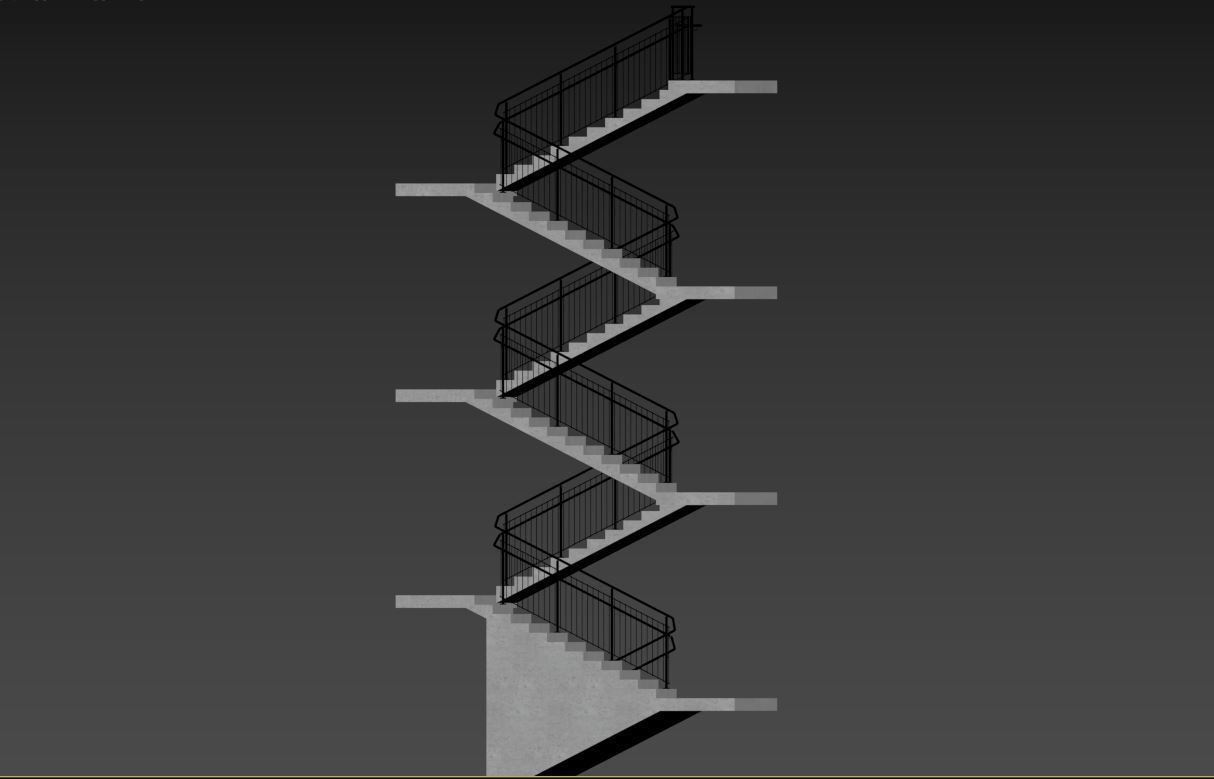 Stairs set of 3D model_27