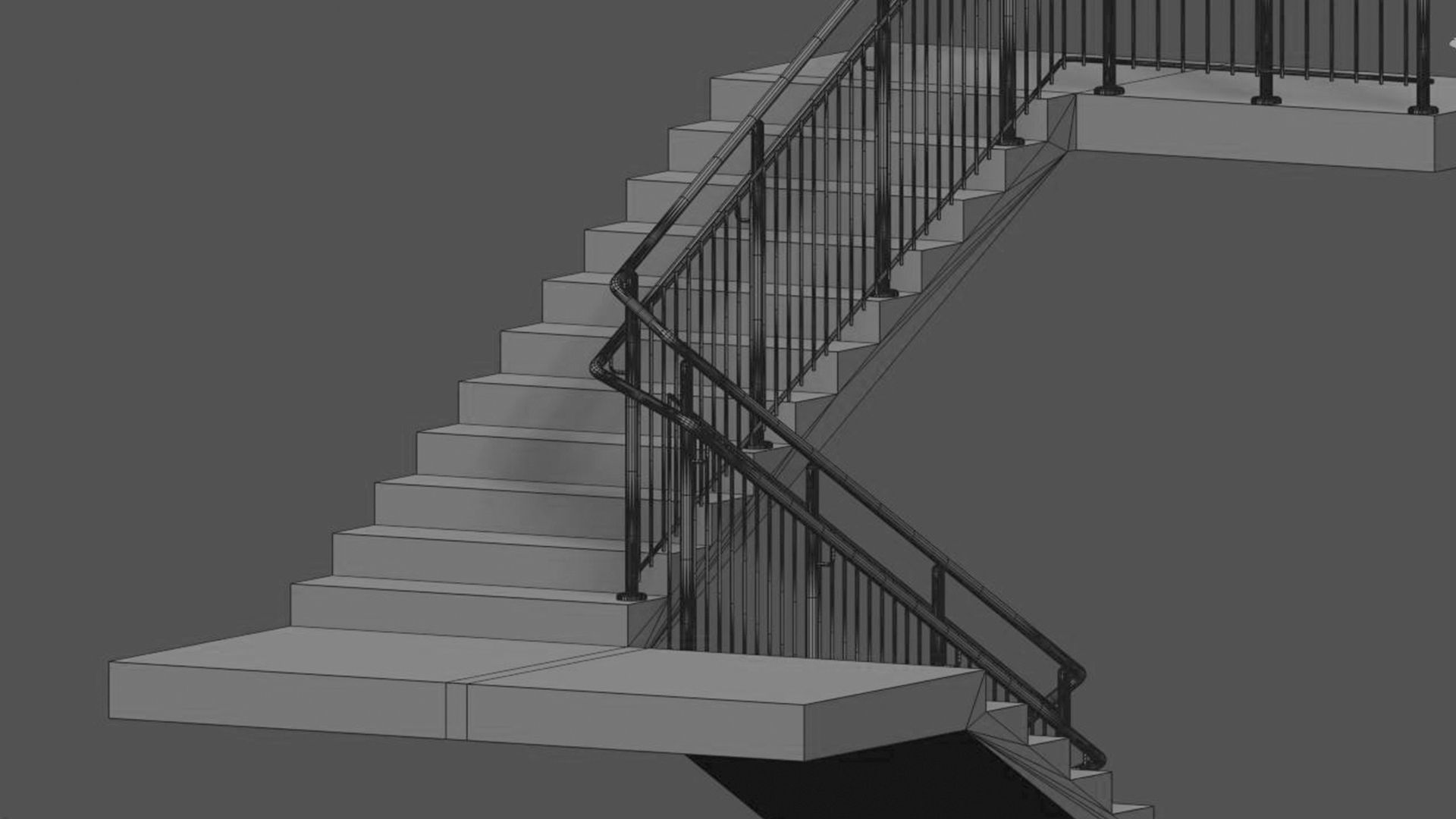Stairs set of 3D model_19