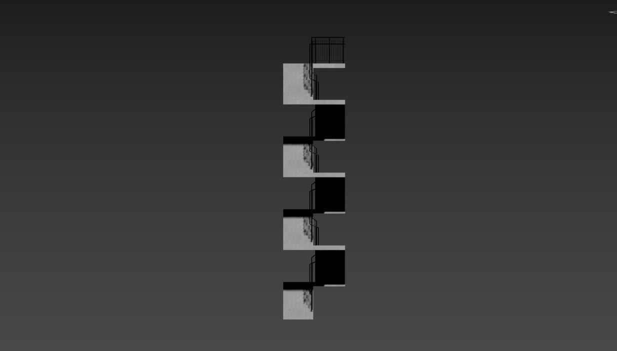 Stairs set of 3D model_17