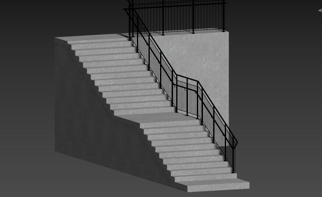 Stairs set of 3D model_34