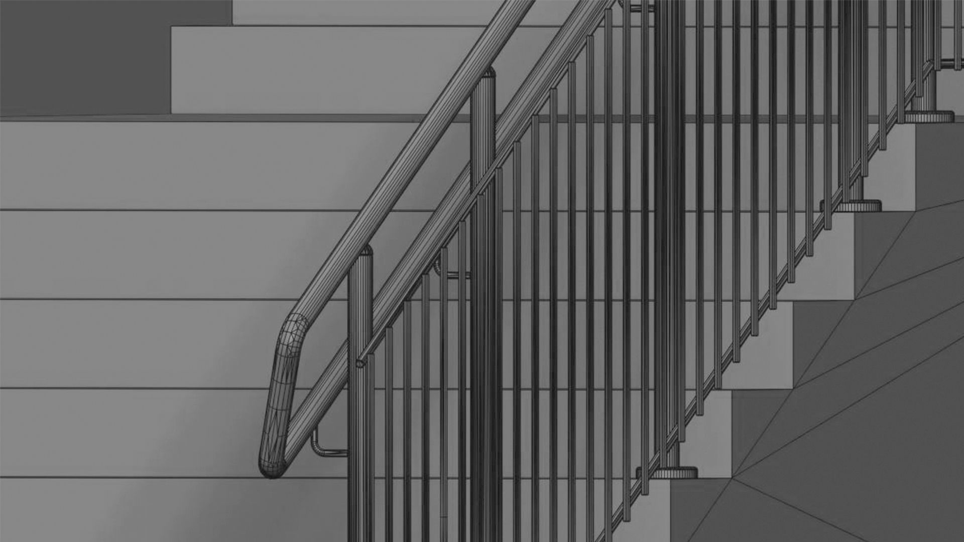 Stairs set of 3D model_38