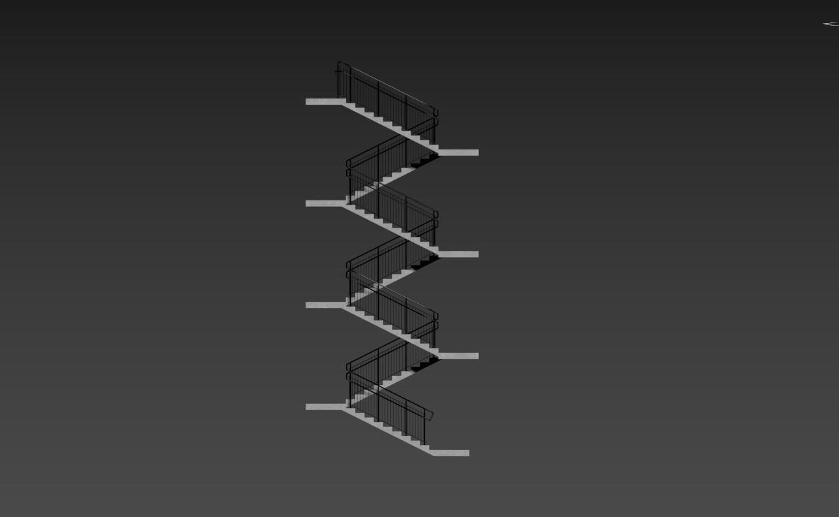 Stairs set of 3D model_15