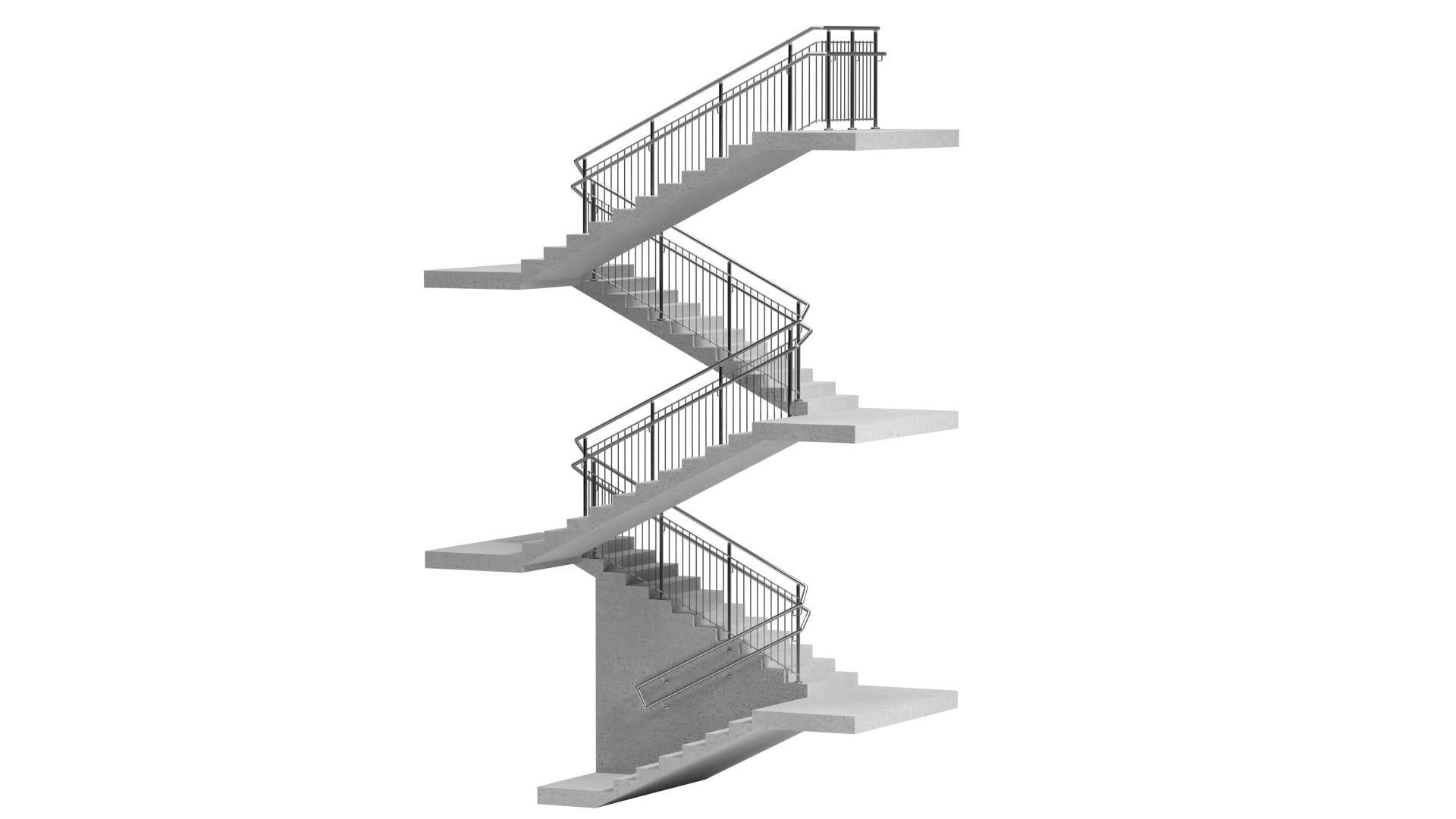 Stairs set of 3D model_8
