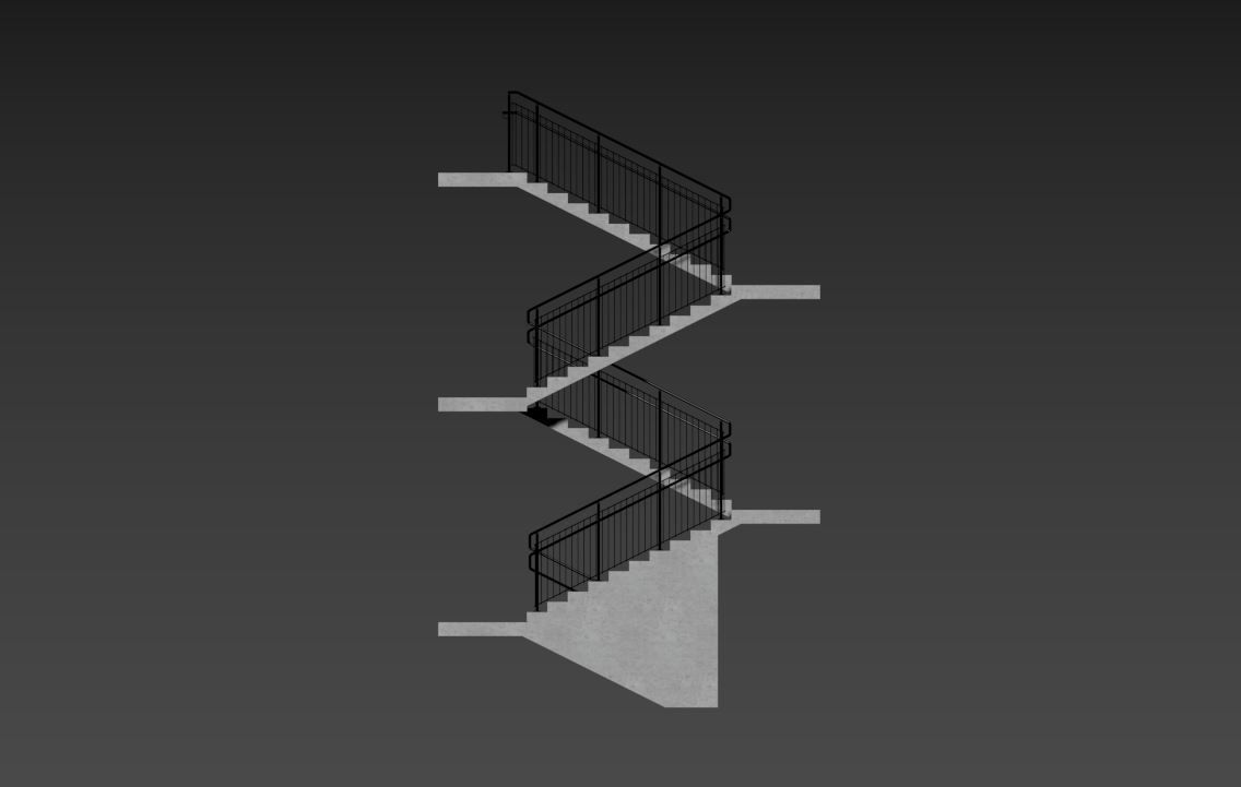 Stairs set of 3D model_31