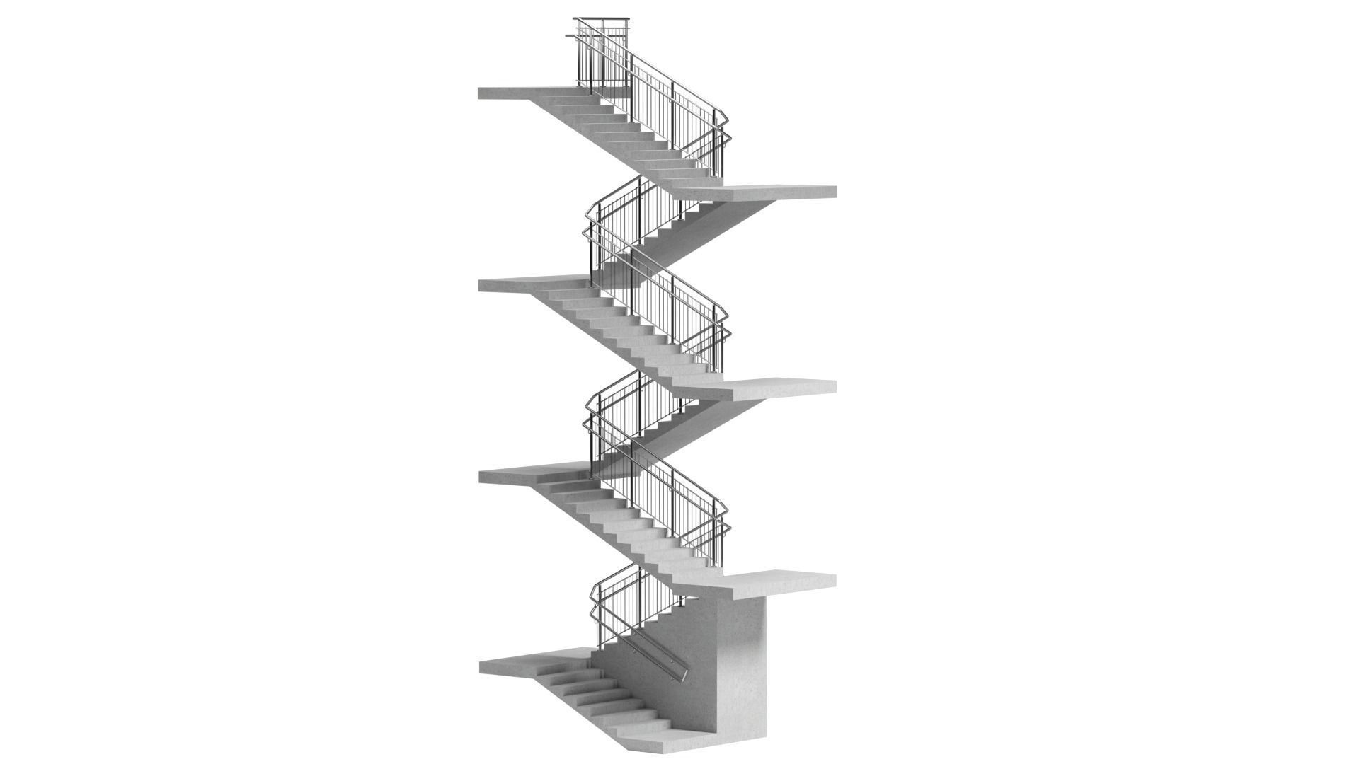 Stairs set of 3D model_5