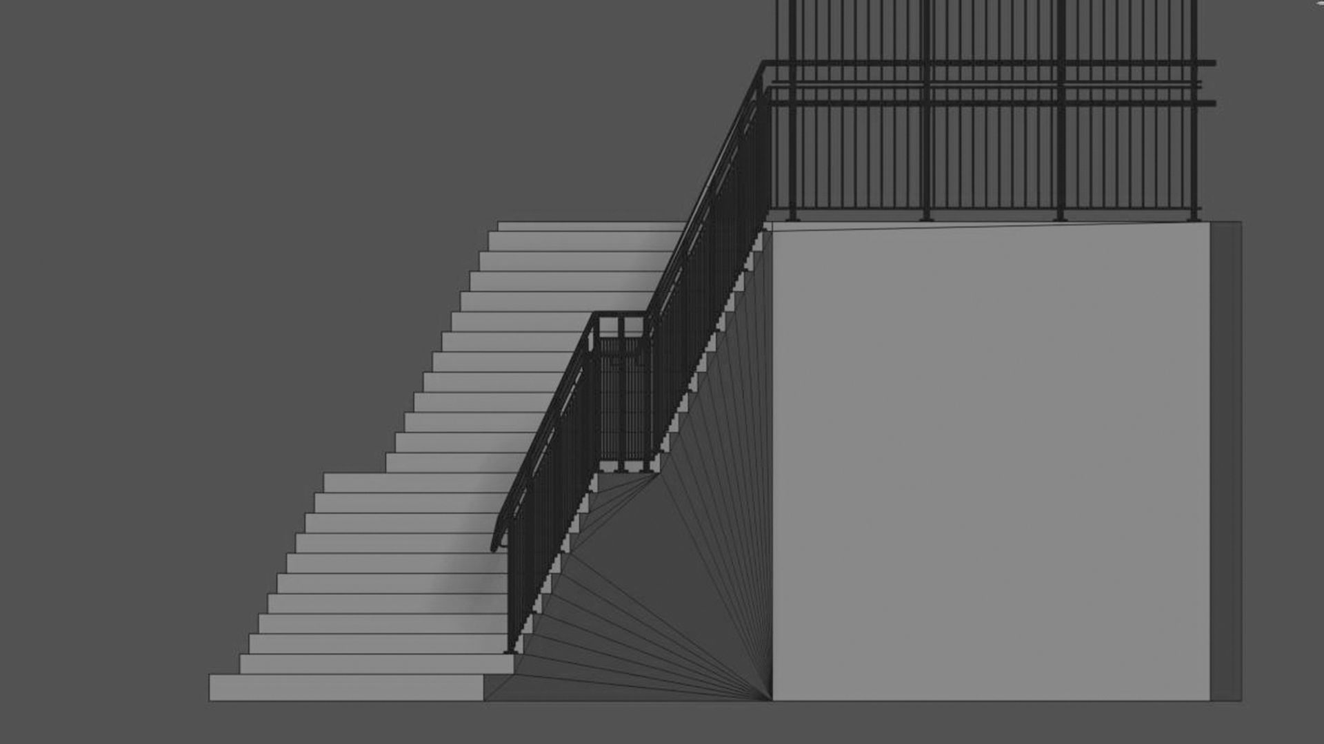 Stairs set of 3D model_37