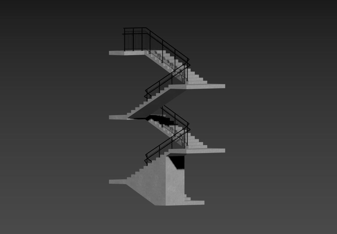 Stairs set of 3D model_30
