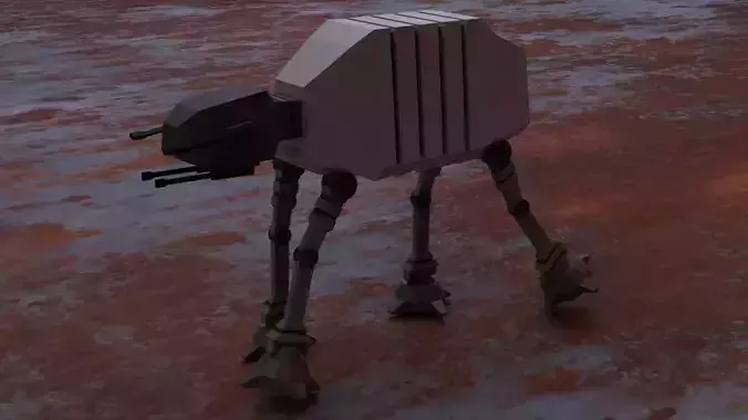 Robot low poly full rigged blender Low-poly 3D model