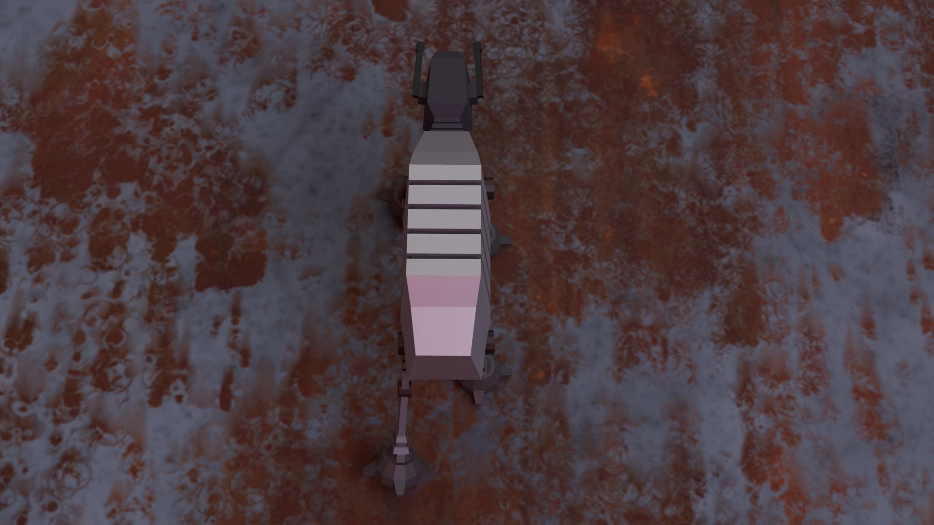 Robot low poly full rigged blender Low-poly 3D model_4