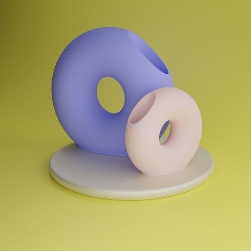 MINIMALISTIC DONUT VASE 3D print model