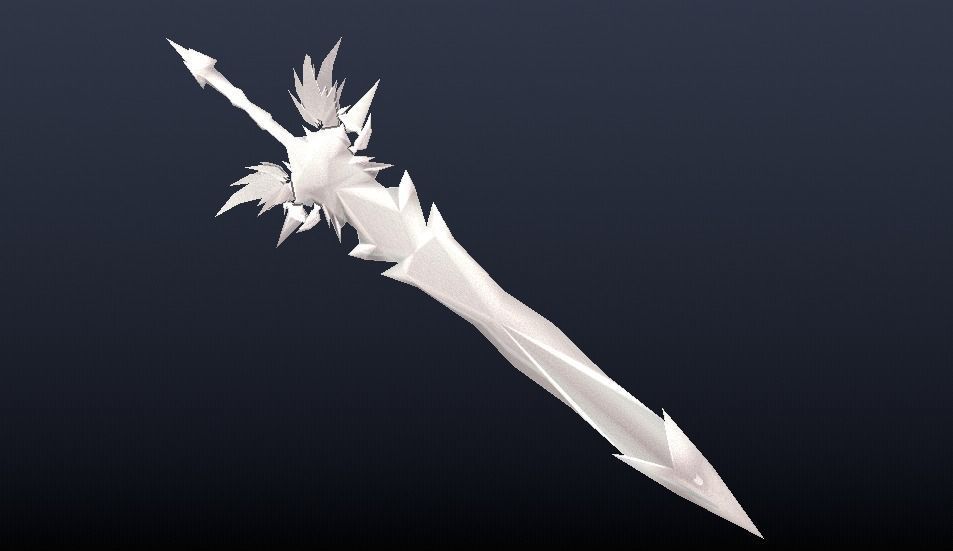 Futuristic Sword Low-poly 3D model_6