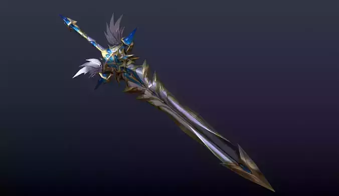 Futuristic Sword Low-poly 3D model Futuristic Sword Low-poly 3D model