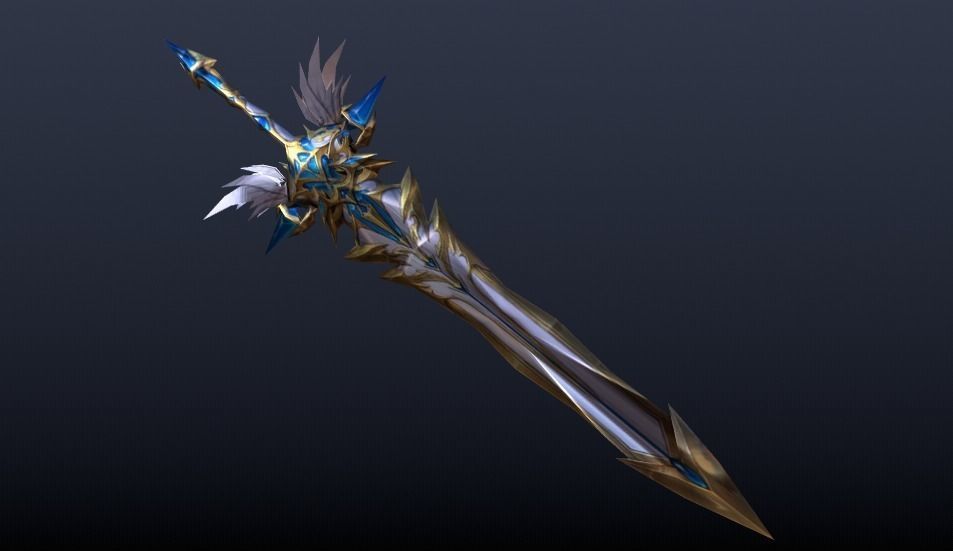 Futuristic Sword Low-poly 3D model_9