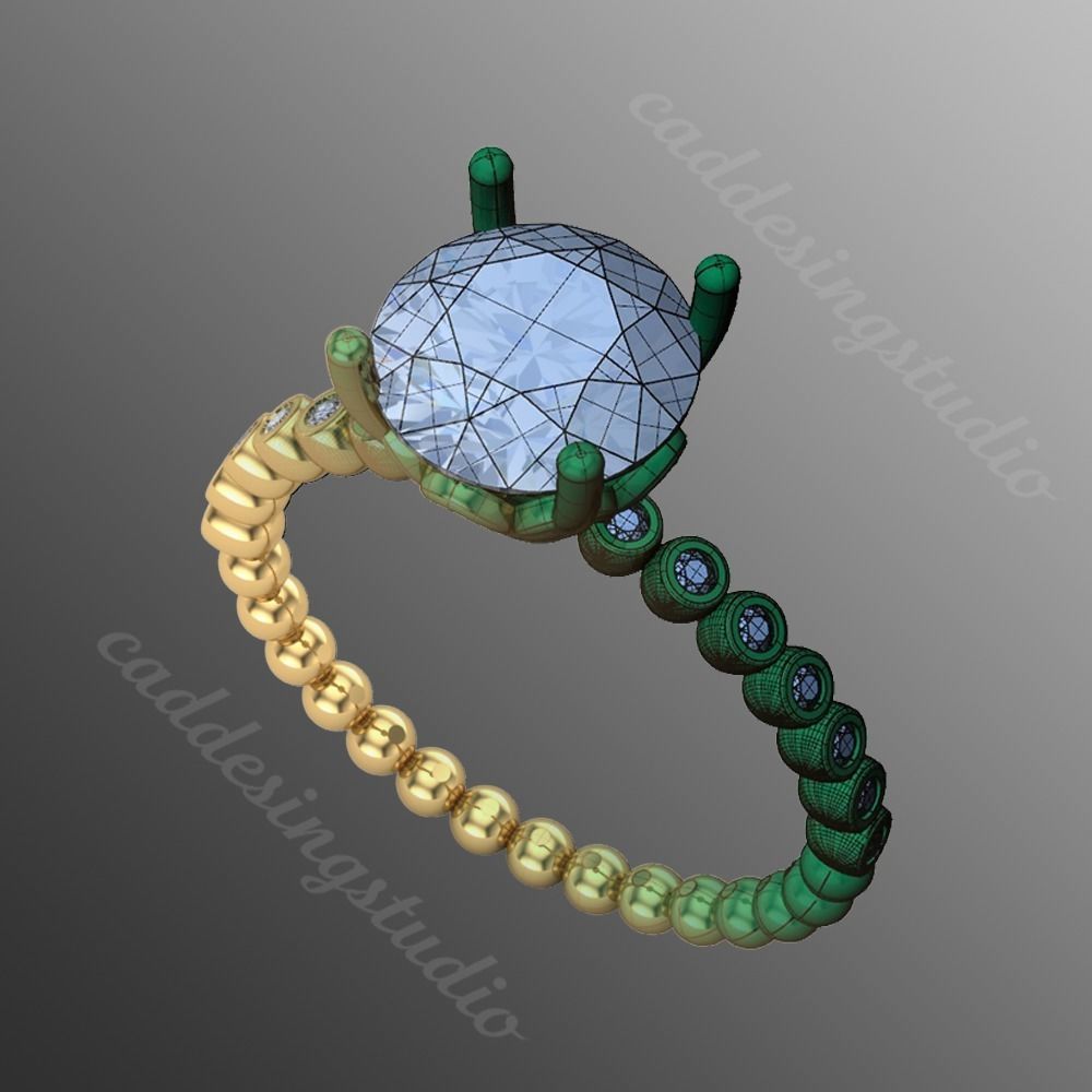 Ring iz67 3D print model_1