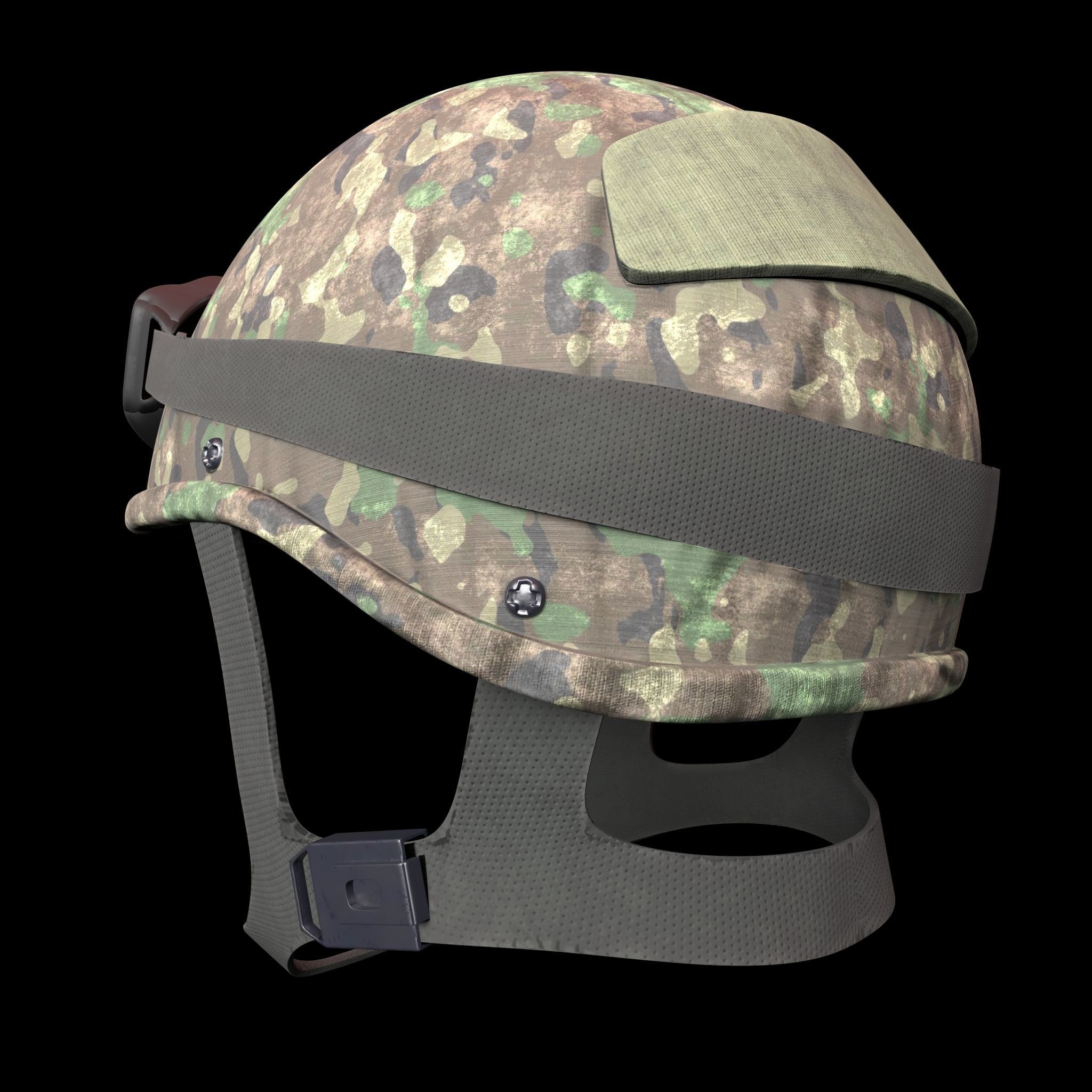 MILITARY Game Ready  Tactical Helmet with Visor Glasses Low-poly Low-poly 3D model_3