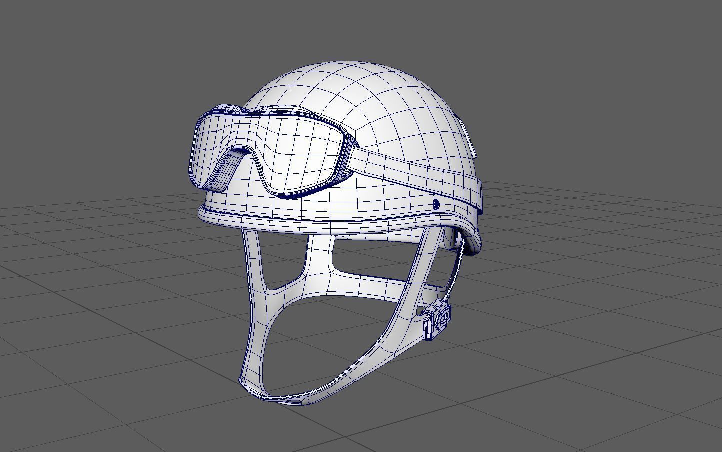 MILITARY Game Ready  Tactical Helmet with Visor Glasses Low-poly Low-poly 3D model_8