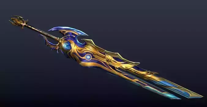 Futuristic Sword Low-poly 3D model Futuristic Sword Low-poly 3D model