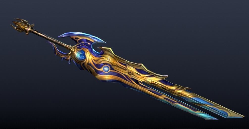 Futuristic Sword Low-poly 3D model_4