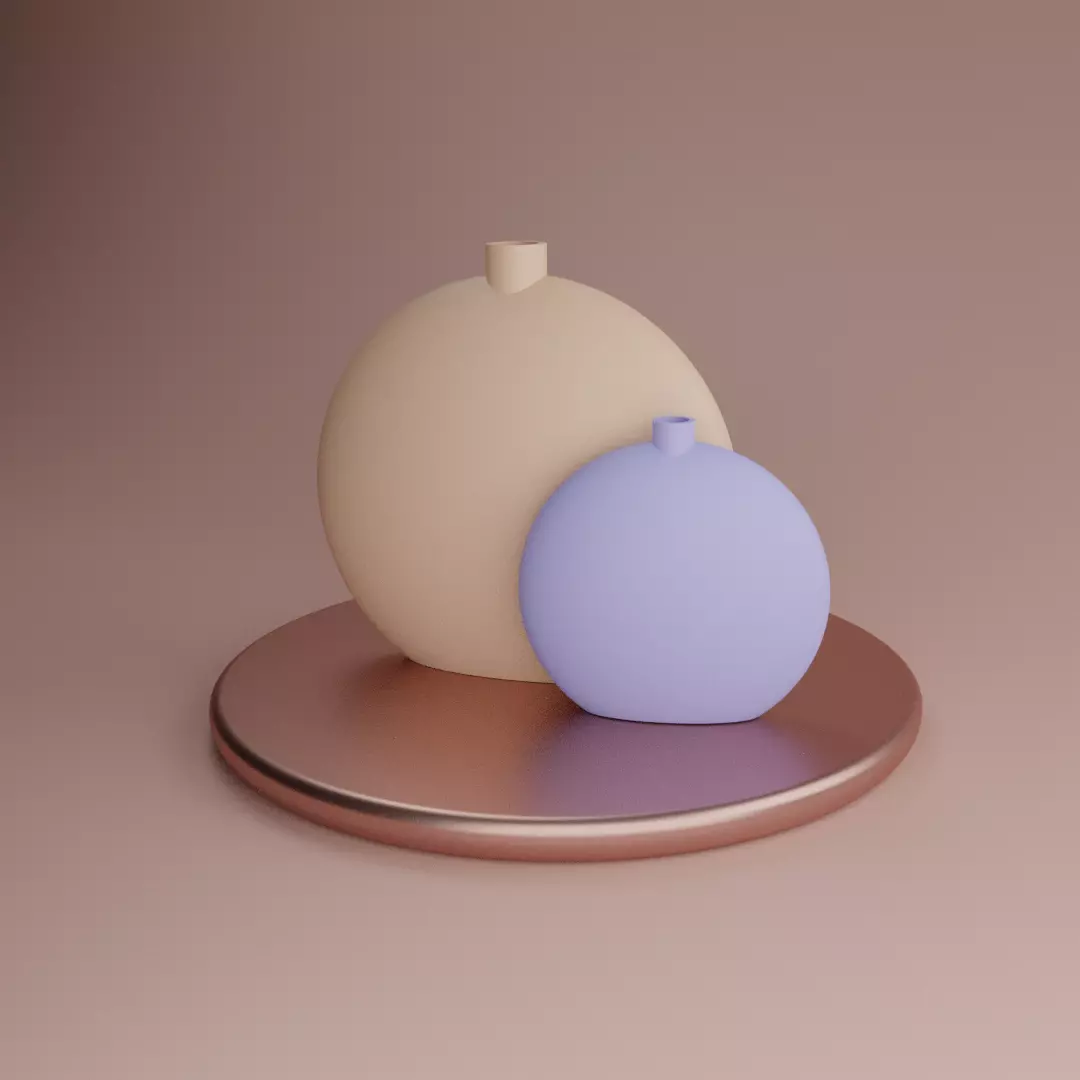 MINIMALISTIC FLAT VASE 3D print model_0