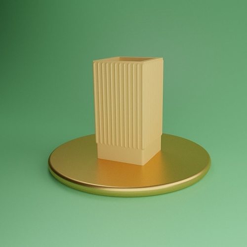 MINIMALISTIC SQUARE VASE 3D print model