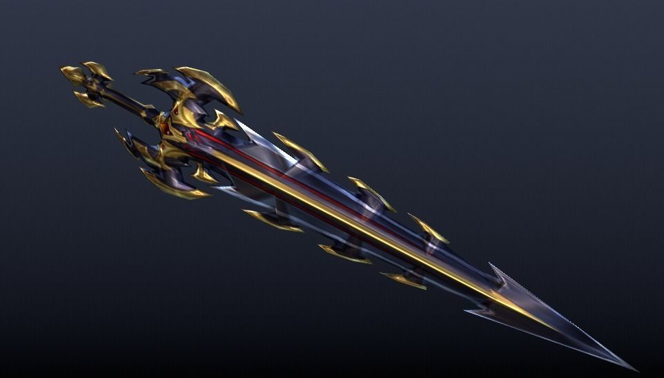 Futuristic Sword Low-poly 3D model_9