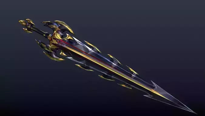 Futuristic Sword Low-poly 3D model Futuristic Sword Low-poly 3D model