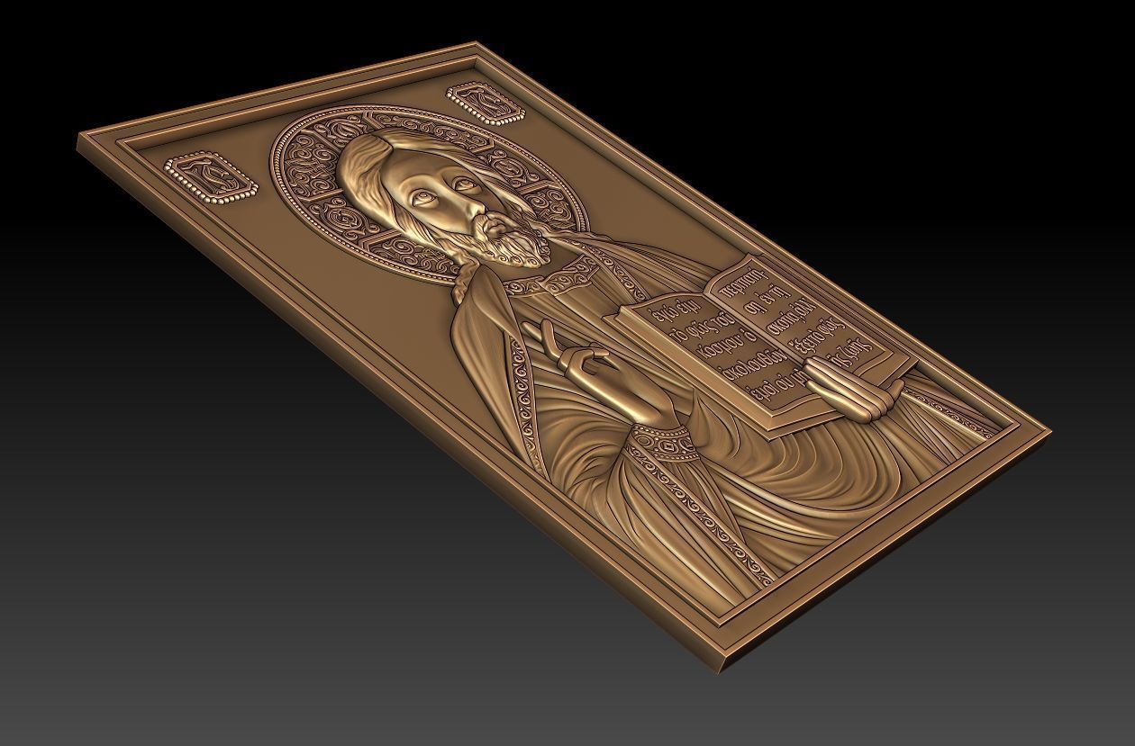 Jesus 4 bronze statue of 3D model_1