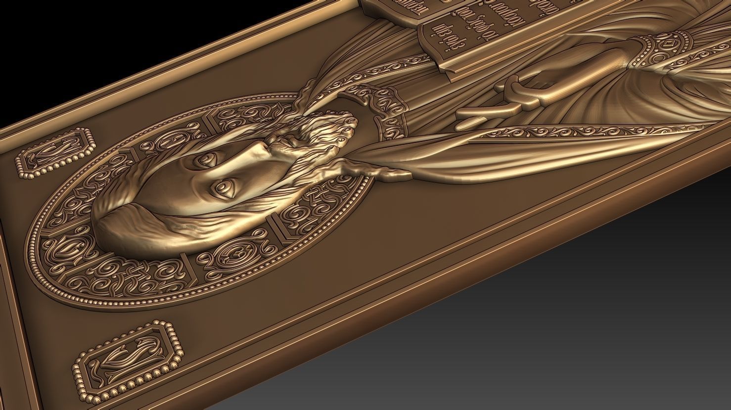 Jesus 4 bronze statue of 3D model_5