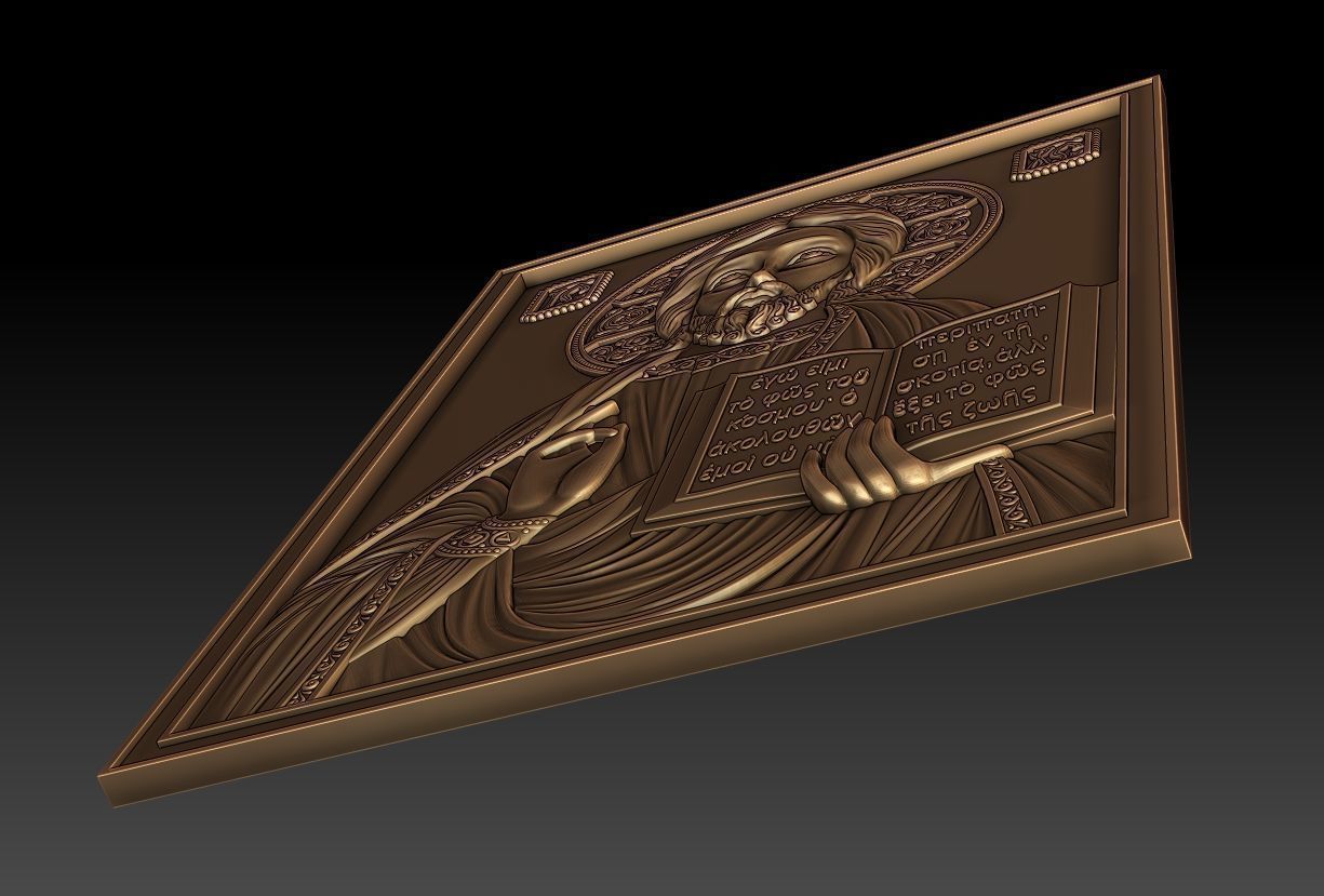 Jesus 4 bronze statue of 3D model_2