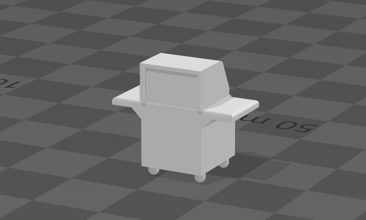 outdoor gas grill Scale h0 1-87 barbecue 3D print model_2