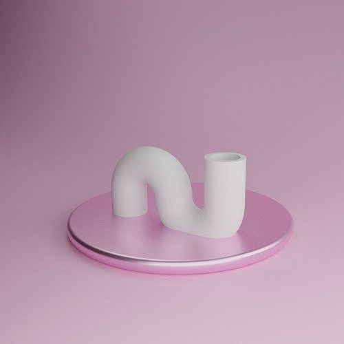 MINIMALISTIC PIPE VASE 3D print model