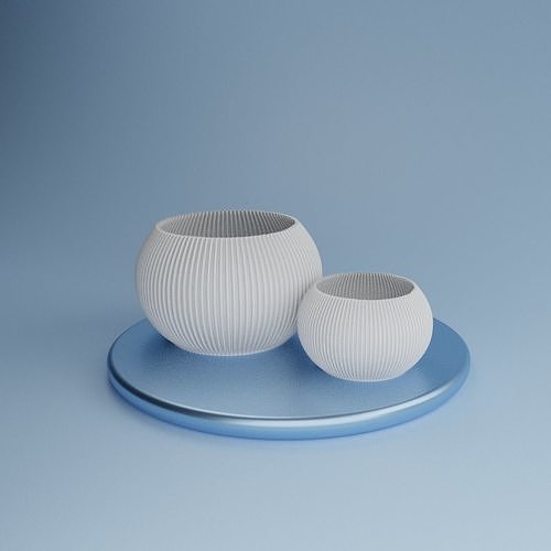 MINIMALISTIC SPHERICAL POT 3D print model