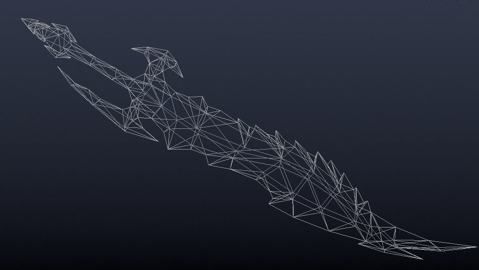 Futuristic Sword Low-poly 3D model_11