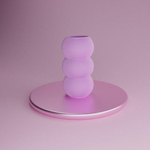 MINIMALISTIC TRIPLE SPHERE VASE 3D print model