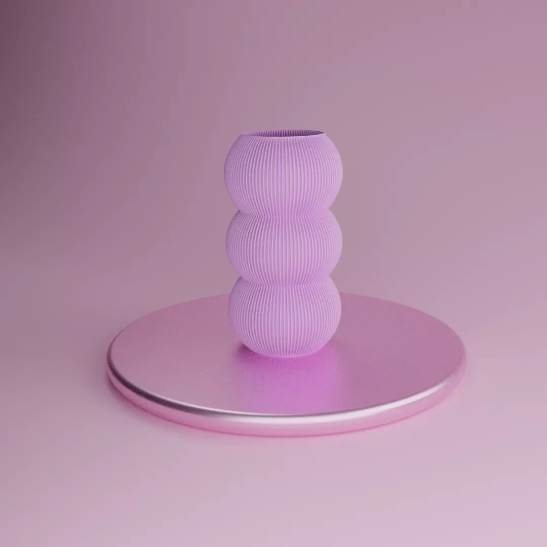 MINIMALISTIC TRIPLE SPHERE VASE 3D print model_0
