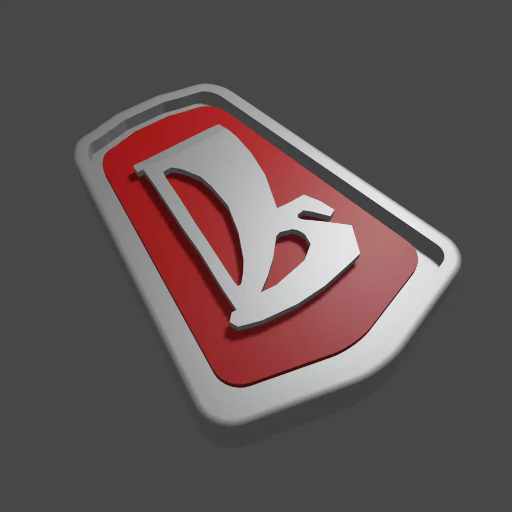 old Lada logo low-poly Low-poly 3D model_0