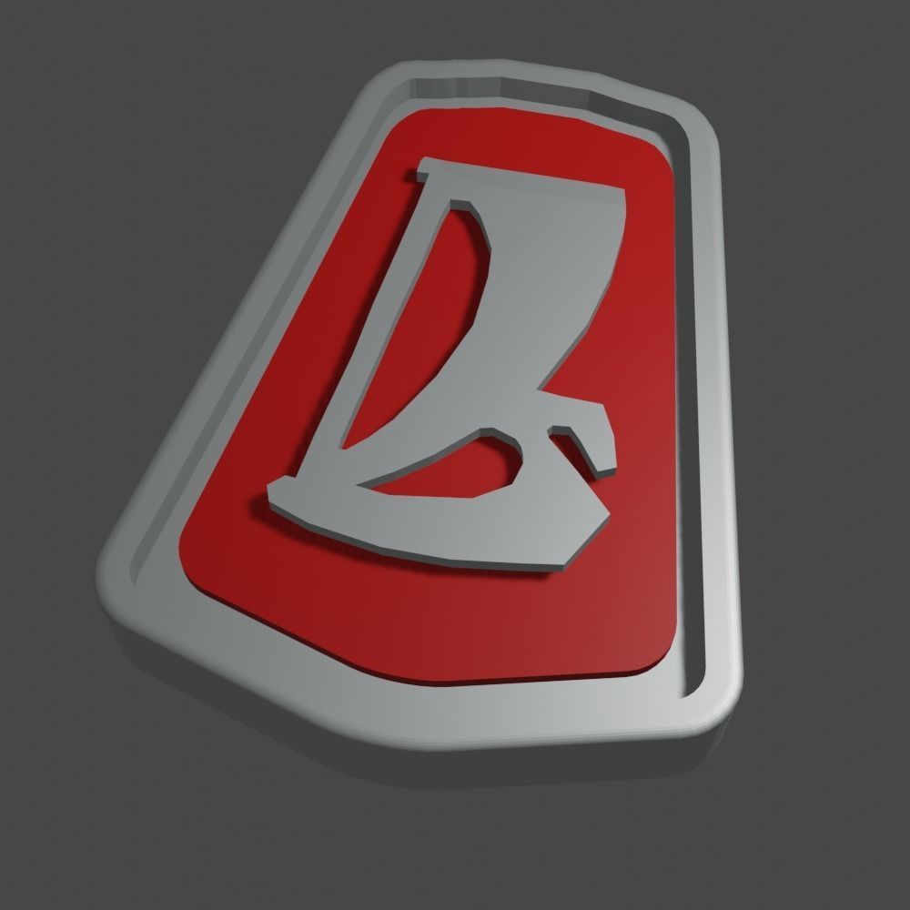 old Lada logo low-poly Low-poly 3D model_2