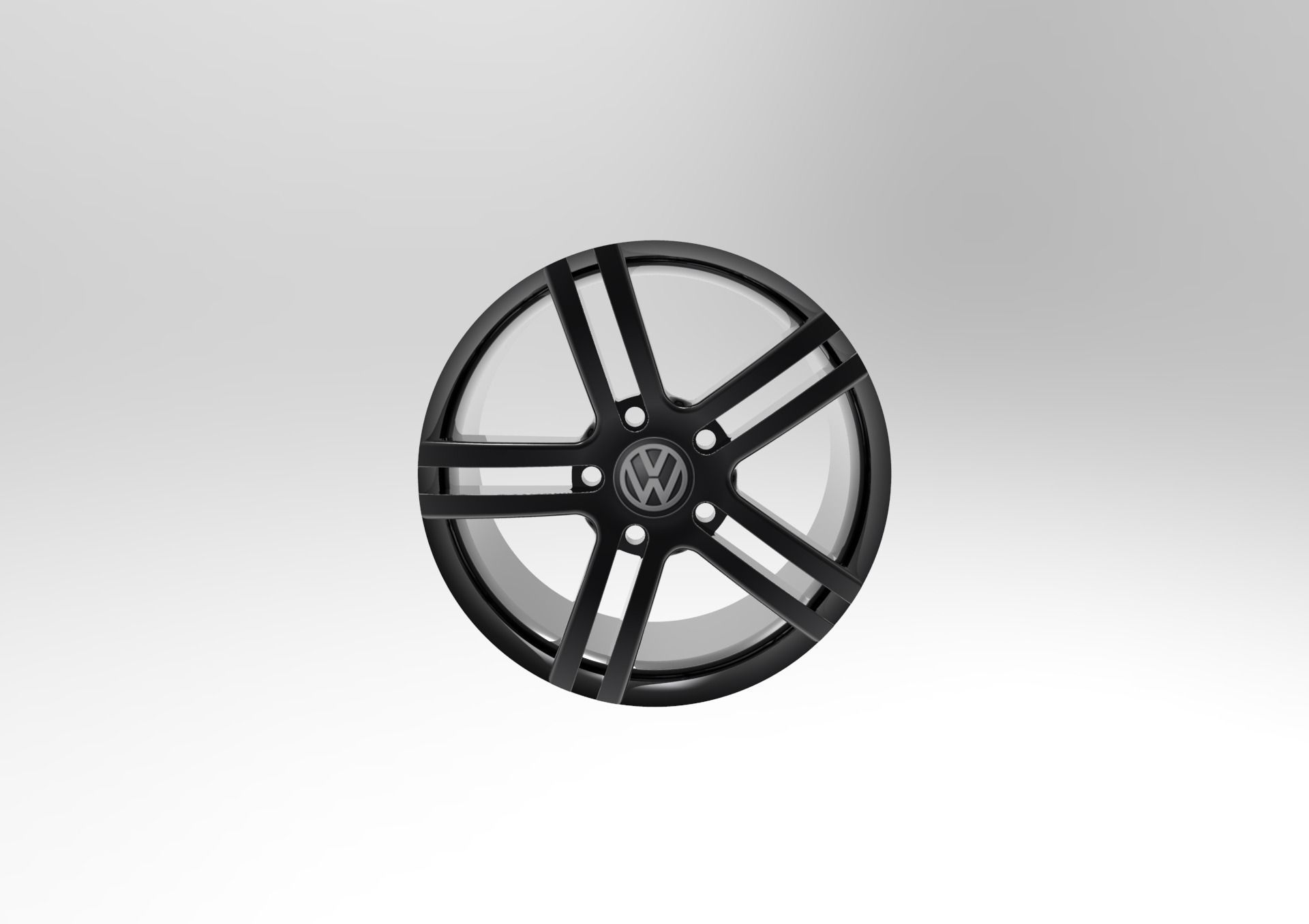 Golf 6 Rims Low-poly 3D model