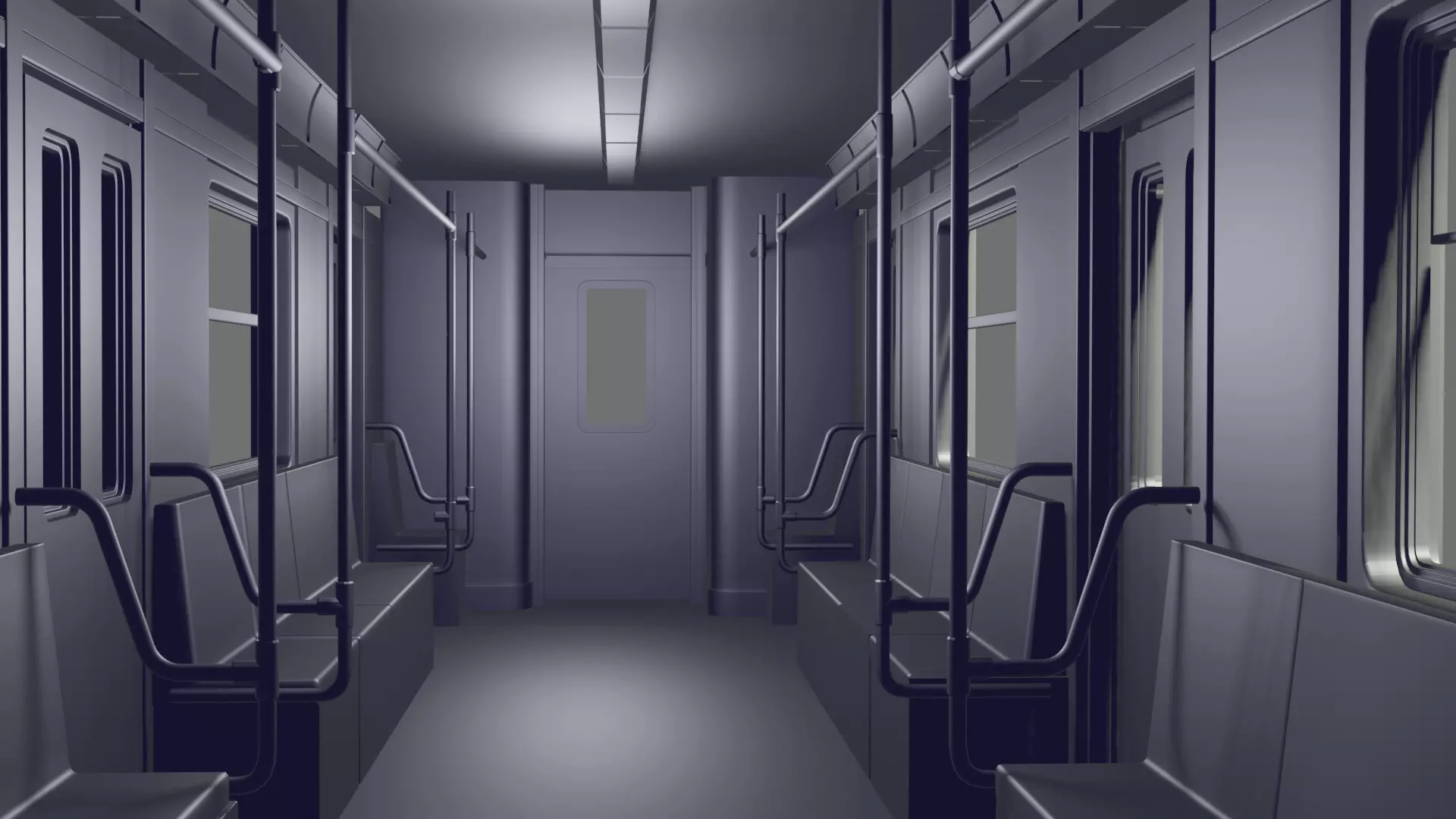 train metro interior 3D model