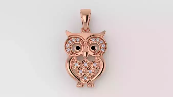 3dm and stl owl pendant printable jewelry model