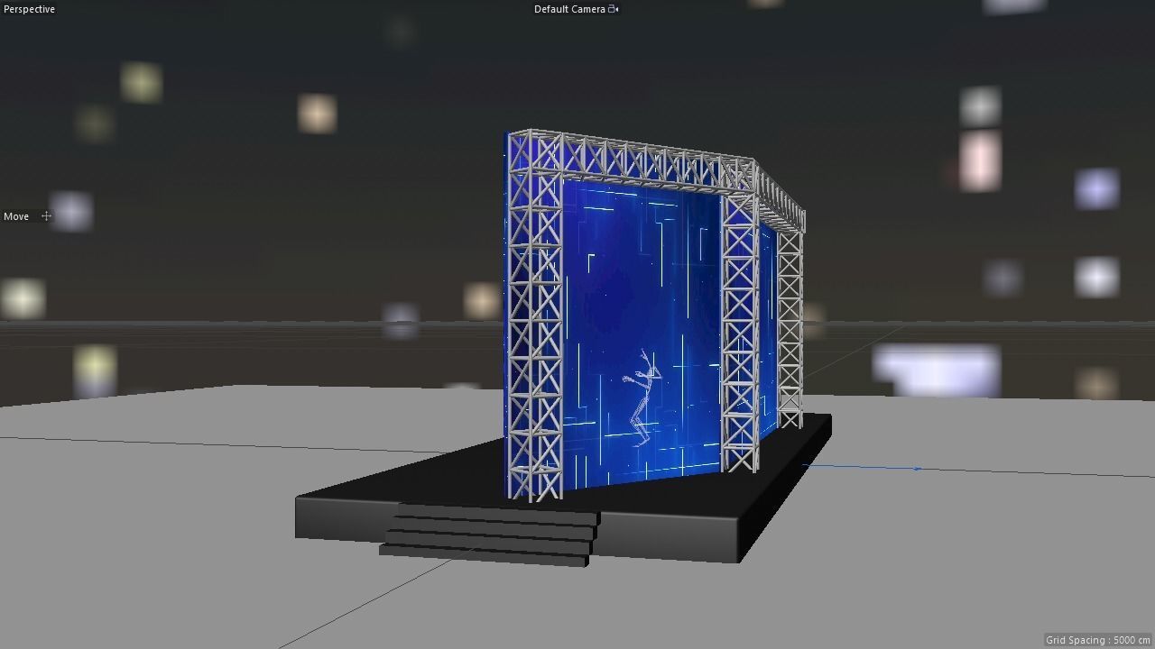 concert stage Low-poly 3D model_10