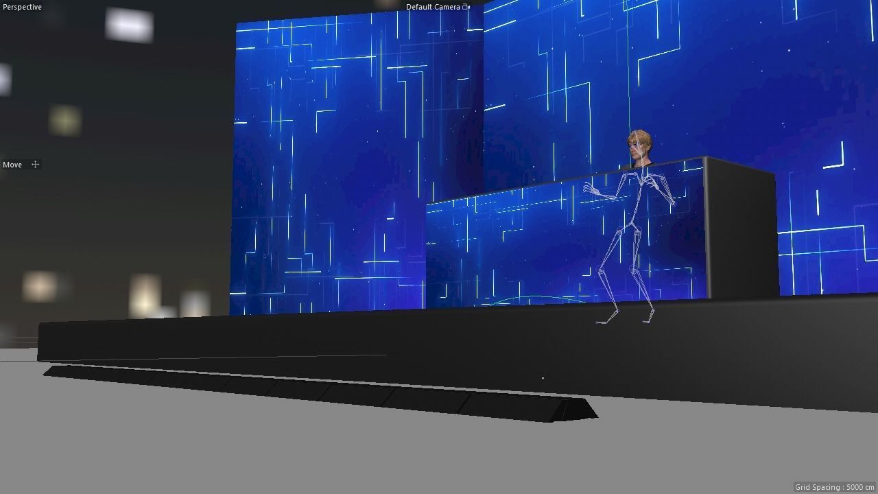 concert stage Low-poly 3D model_8