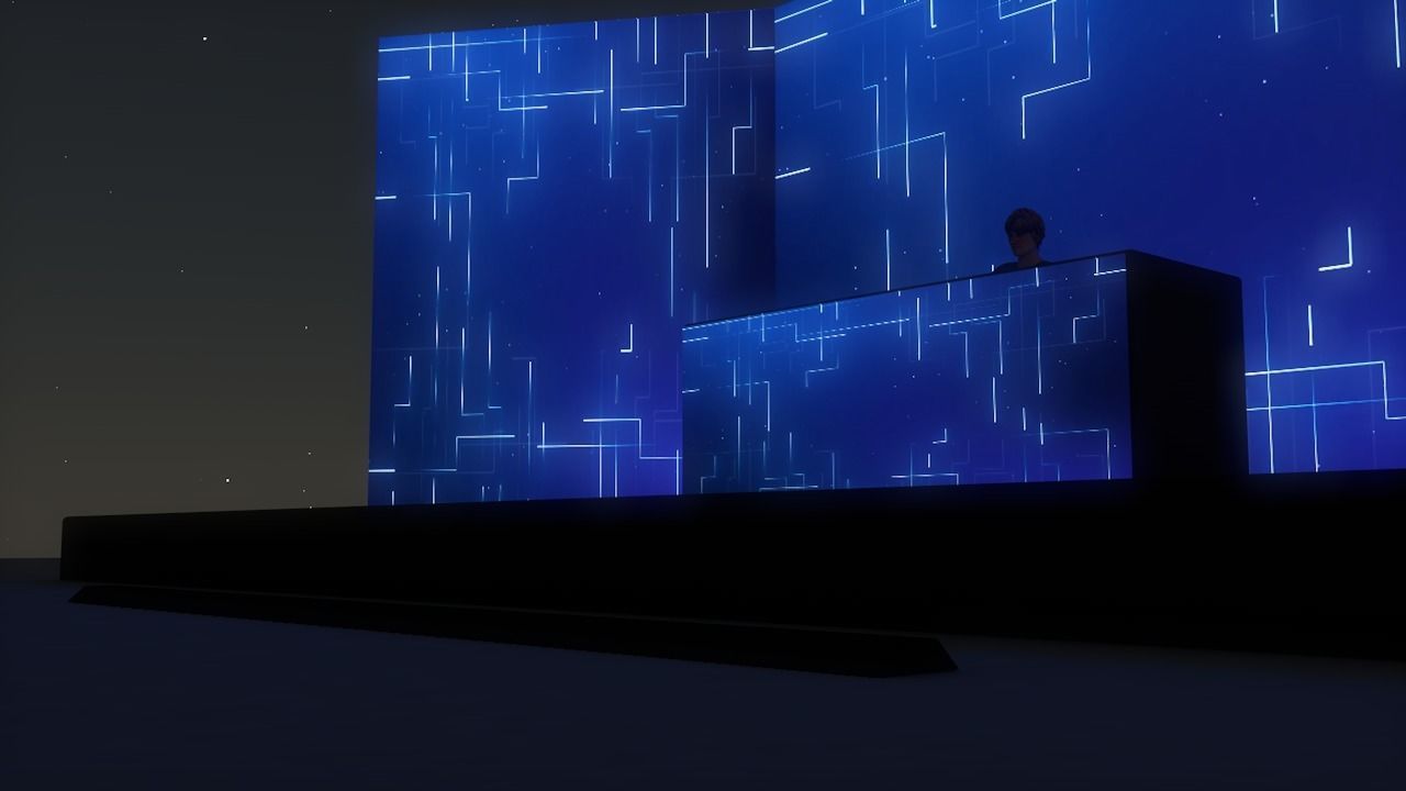 concert stage Low-poly 3D model_1