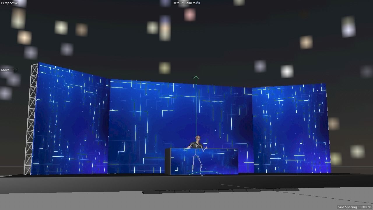 concert stage Low-poly 3D model_9